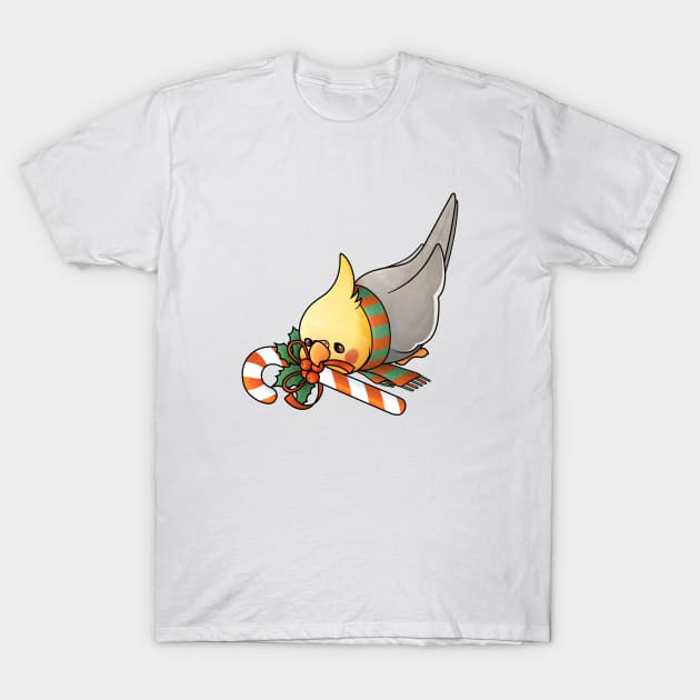 Christmas Cockatiel T-Shirt by Maryoshi-143